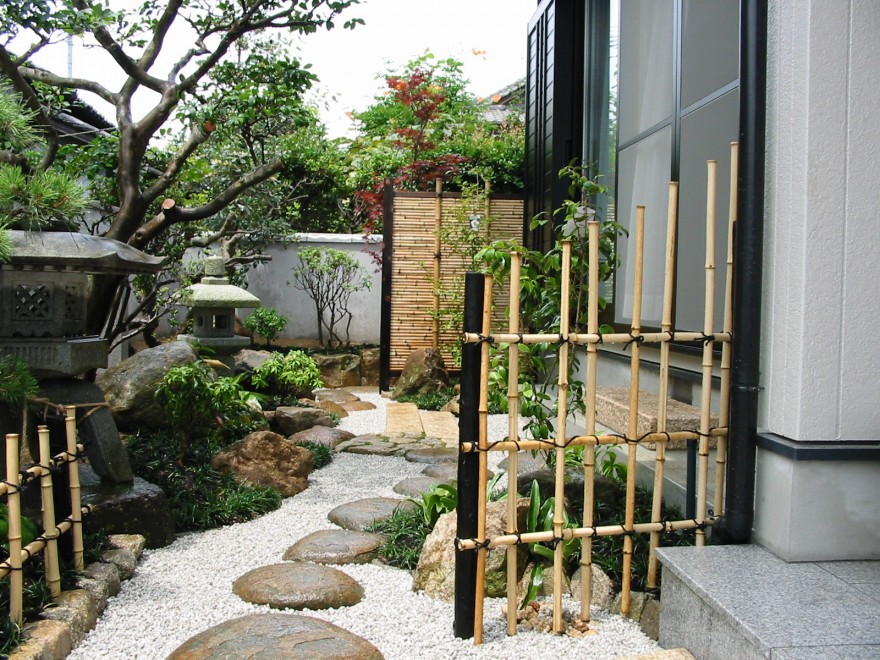 つくばいと灯篭のある日本庭園｜姫路市の外構・エクステリア・お庭の