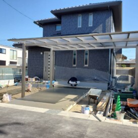 姫路外構工事｜フラット屋根のカーポート