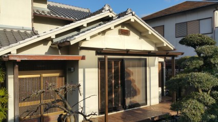 ウッドデッキの縁側