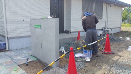 外構塗り壁工事