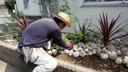 姫路市花壇の植栽工事