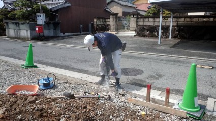 姫路外構｜道路境界縁石解体撤去