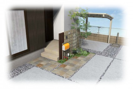 門廻りパース