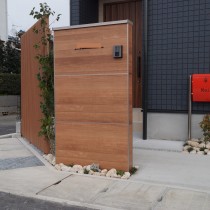 ウッド調オリジナル門柱 ウッド調オリジナル門柱