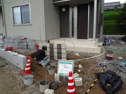 門柱ブロック積み